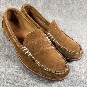 Allen Edmonds Mens 10.5 Shoes Loafer Sea Island Tan Suede Leather Slip On Preppy